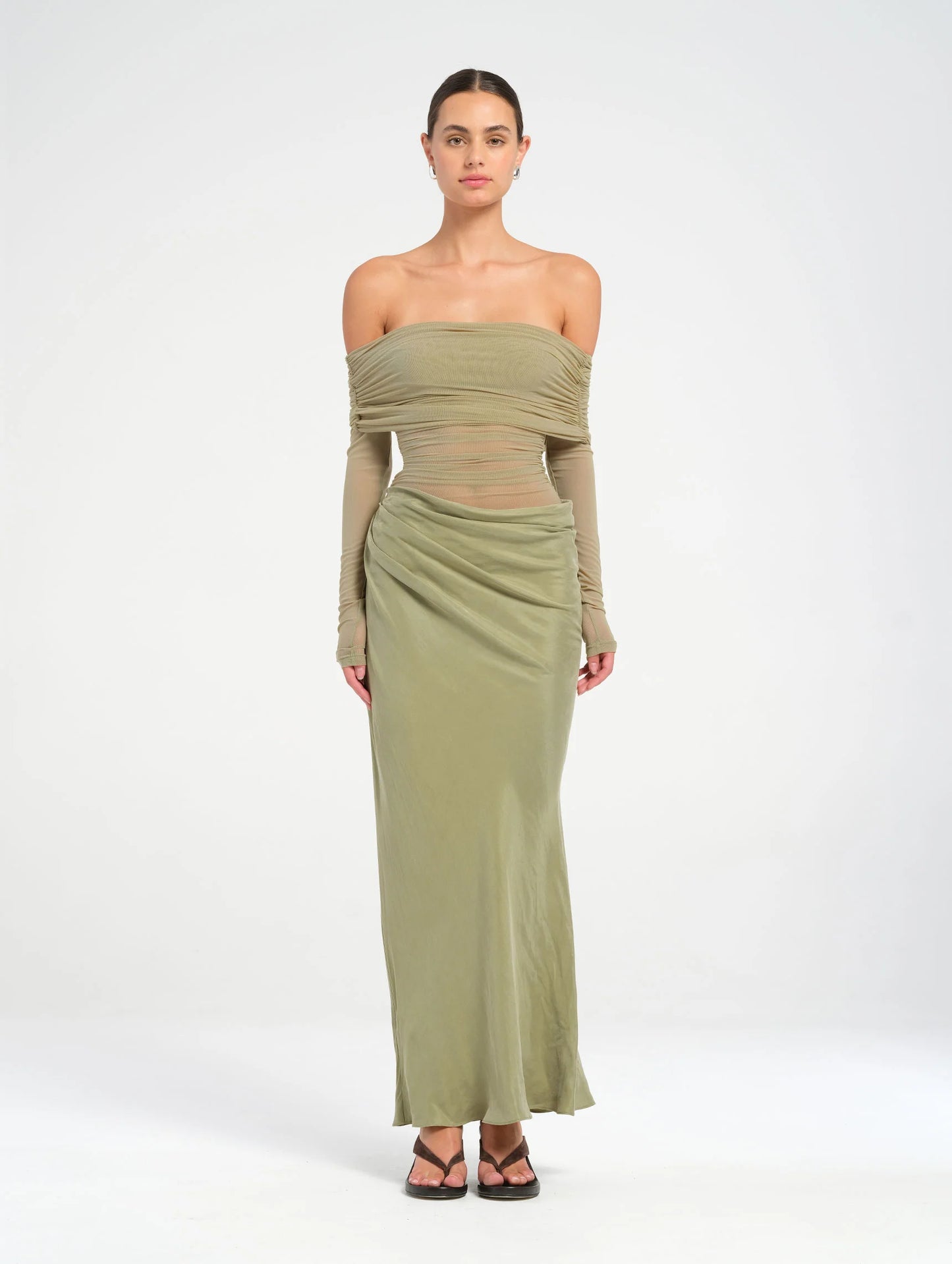 YASMIN OFF SHOULDER MAXI DRESS