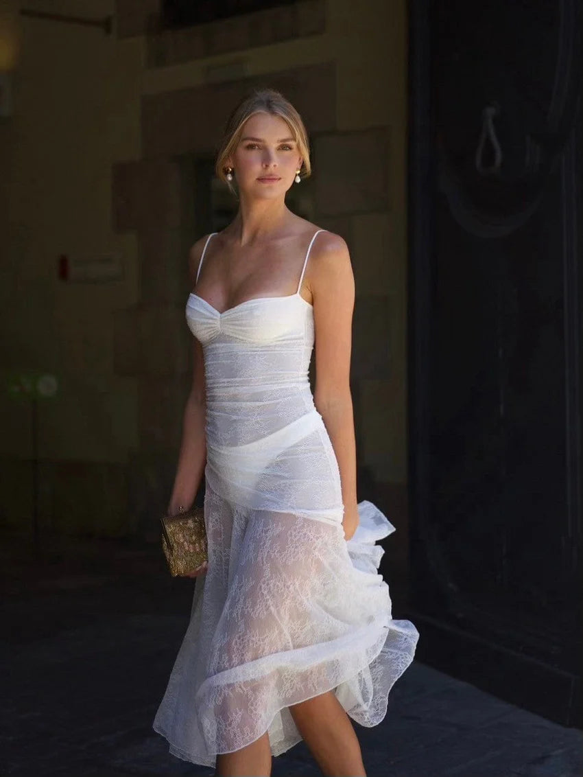 ADELA LACE MIDI DRESS